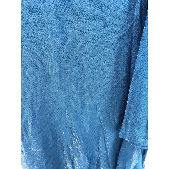 VTG 90s Y2K De Laru by Sheila Yen dress shiny prom cocktail blue maxi long dress - Picture 9 of 9